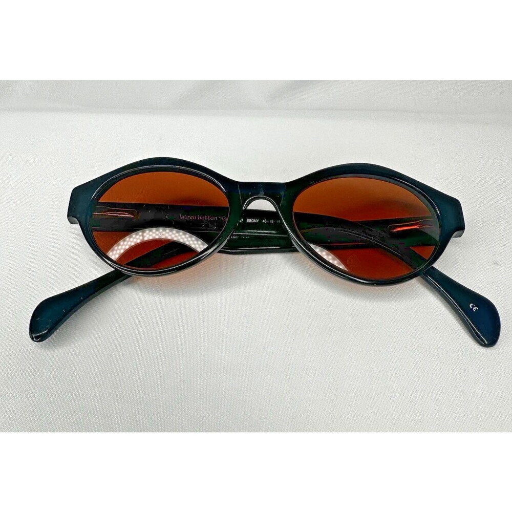 Lauren Hutton REM LS57 Ebony Sunglasses 48-19-145 Full Rim Oval FRAMES ONLY
